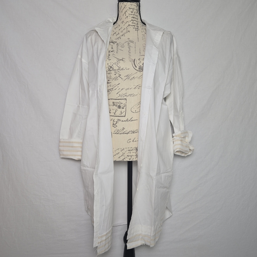 Anthropologie White w/stripes Tunic/Dress - XS, M